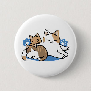 Laze Furr Days - Cute Lazy Cats Design Knapp