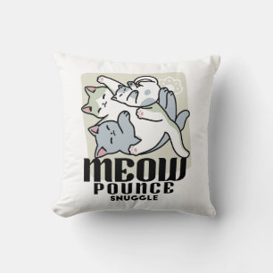 Laze Furr Days - Cute Lazy Cats Design Kudde