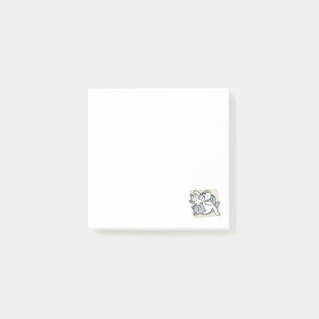 Laze Furr Days - Cute Lazy Cats Design Post-it Block (Framsida)