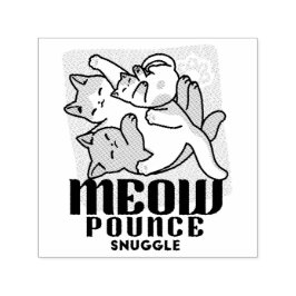 Laze Furr Days - Cute Lazy Cats Design Självfärgande Stämpel