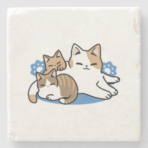Laze Furr Days - Cute Lazy Cats Design Stenunderlägg