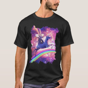 Lazer Warrior Space-katt Riding Unicorn med CE CR T Shirt