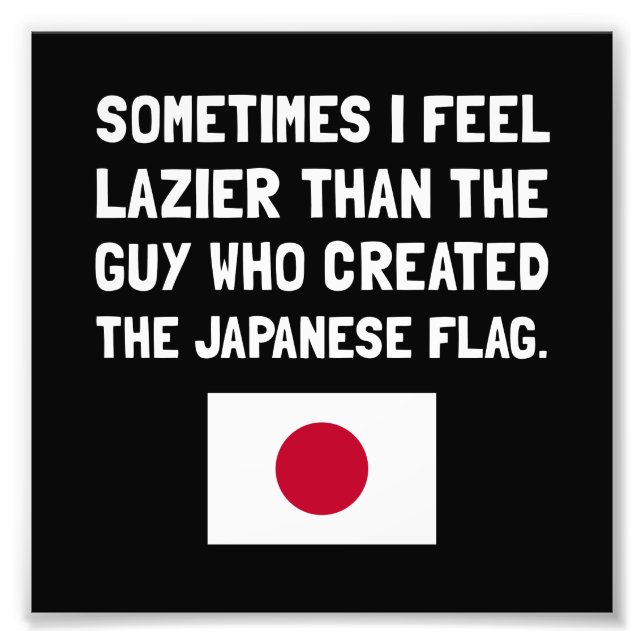 Lazier Japanska Flagga Fototryck (Framsidan)