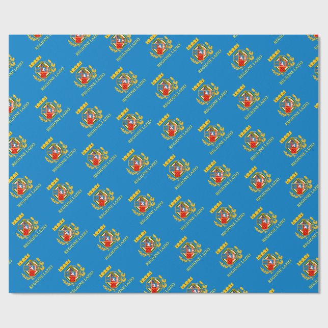 Lazio flagga (italienska regionen) presentpapper (Platt)