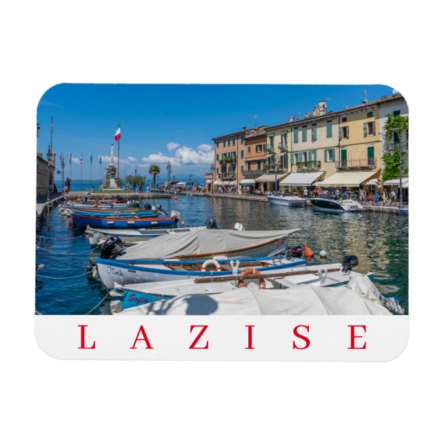 Lazise på Sjö Garda-kylmagnet Magnet (Horisontell)