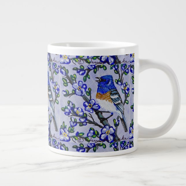 Lazuli Bunting Coffee Kopp Jumbo Mugg (Höger)