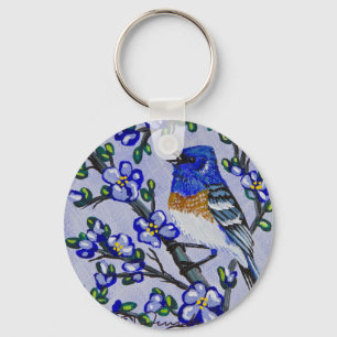 Lazuli Bunting Nyckelring