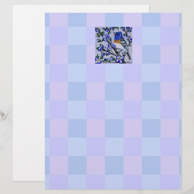 Lazuli Bunting Stationary (Fram/baksida)