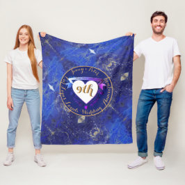 Lazuli Färg Fleecefilt