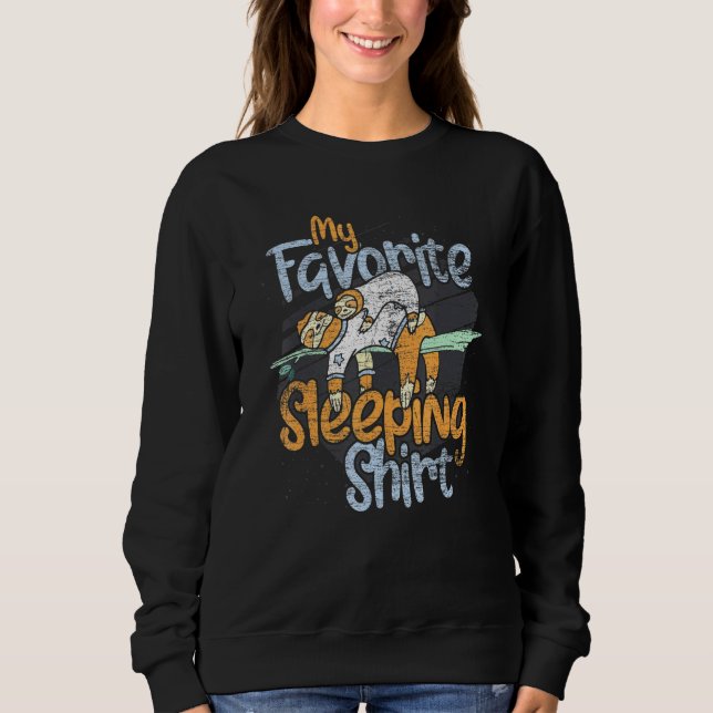 Lazy Animal My Favorite Sleeping Sloth Nap Sleepin T Shirt (Framsida)