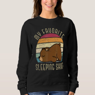 Lazy Animal Sömnig Bear Sate Riser Sleeping Forest T Shirt