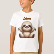 Lazy Baby Sloth - Anpassade Kids' T-Shirt
