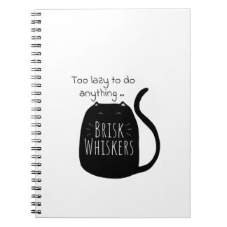 Lazy black cat Spiral Photo Notebook Anteckningsbok