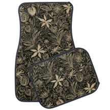 Lazy-Blommönstret i Guld på Black