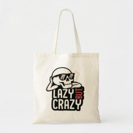 Lazy but Crazy Skull - Coola-slaxade solglasålsdag Tygkasse