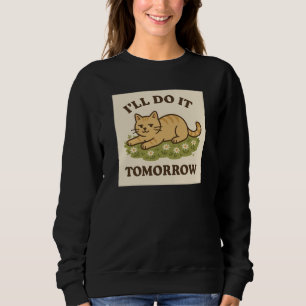 Lazy Cat Aesthetic - "Jag gör det imorgon" T Shirt