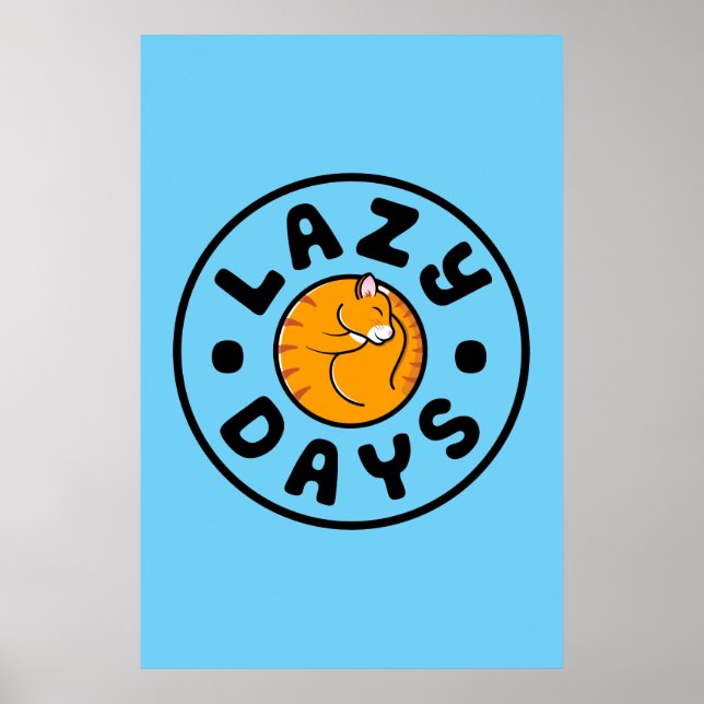Lazy Cat Days Poster (24x36) (Framsidan)