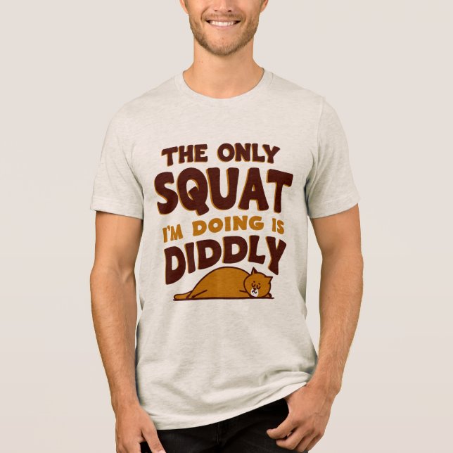 Lazy Cat Fitness - Didely Squat Champion T Shirt (Framsida)