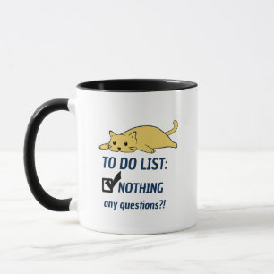 Lazy Cat Gift Mugg, för att inte göra en lista öve Mugg