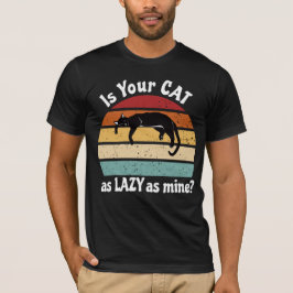 Lazy Cat Klubb - Kattdjur Lounge Act T Shirt