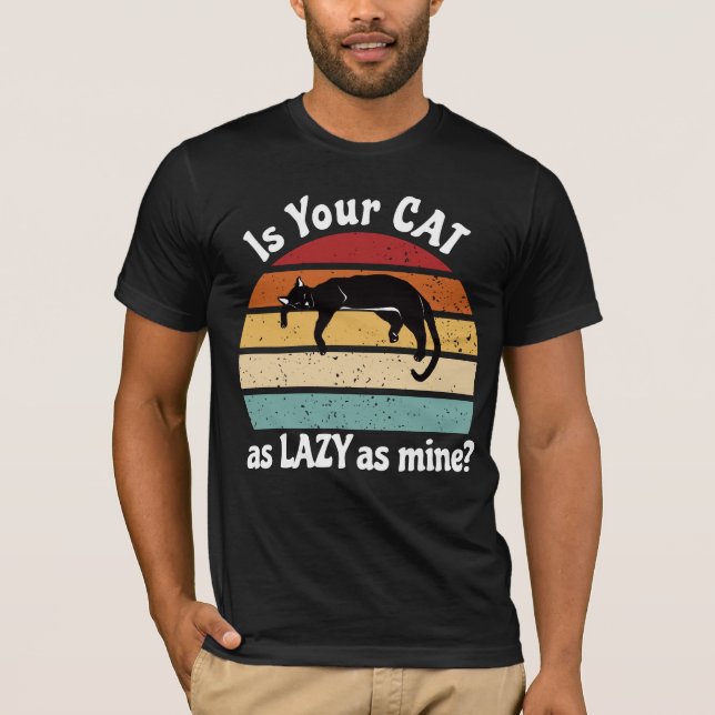 Lazy Cat Klubb - Kattdjur Lounge Act T Shirt (Framsida)