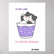 Lazy Cat Sarkastic Humor Meme Anpassningsbar Text