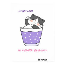 Lazy Cat Sarkastic Humor Meme Anpassningsbar Text