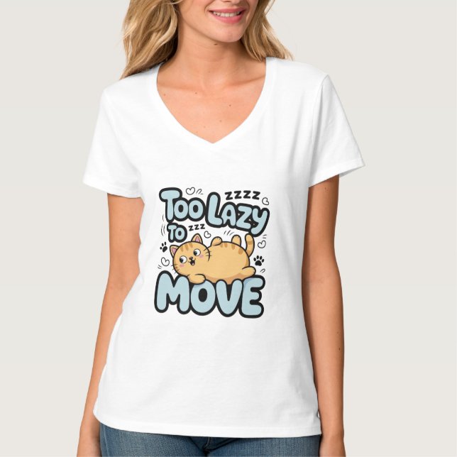 Lazy Cat T Shirt (Framsida)