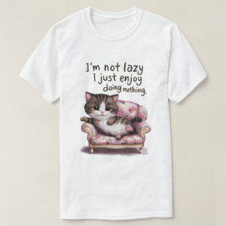 Lazy cat t shirt
