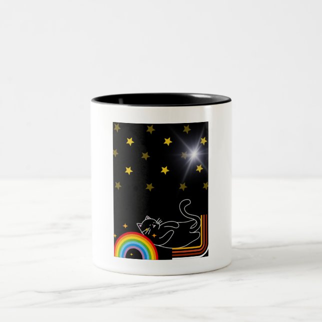 Lazy cat Två-Tonad mugg (Center)