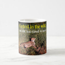Lazy cheetah-foto kaffemugg