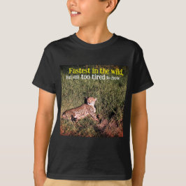 Lazy cheetah-foto t shirt
