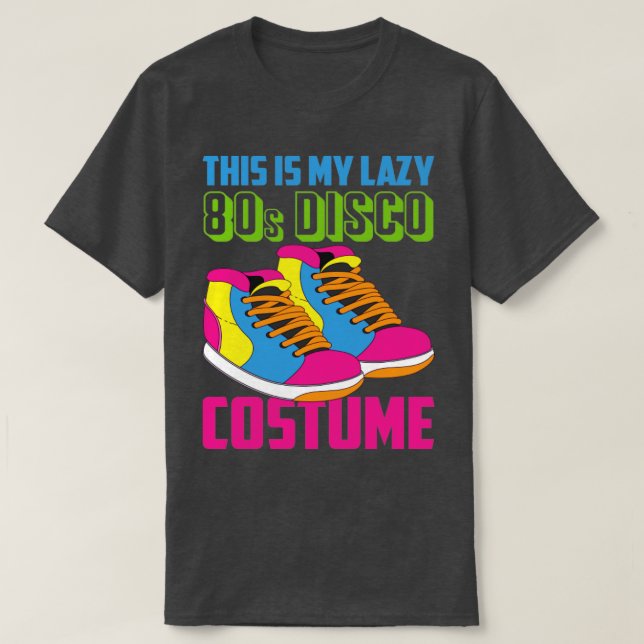 Lazy Costume Retro 80s Disco Party 80-talet Genera T Shirt (Design framsida)