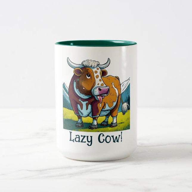 Lazy Cow Två-Tonad Mugg (Center)