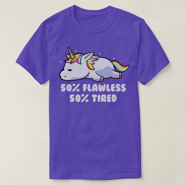 Lazy Cute Unicorn Gift (1) T Shirt (Design framsida)