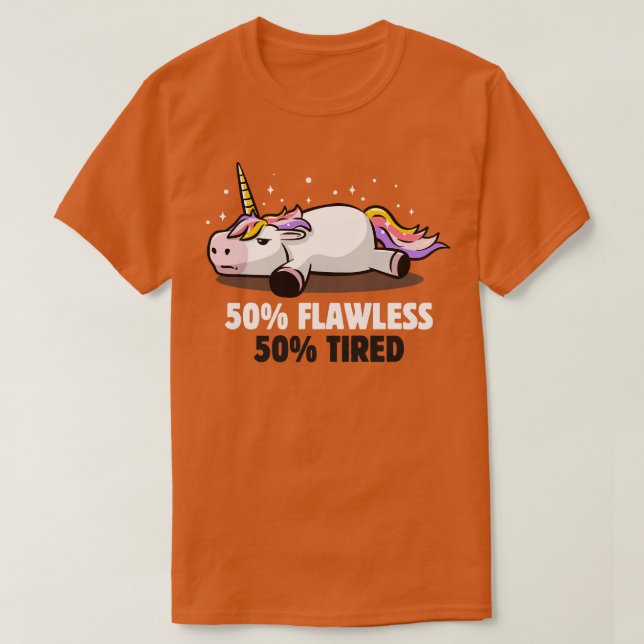 Lazy Cute Unicorn Gift (2) T Shirt (Design framsida)