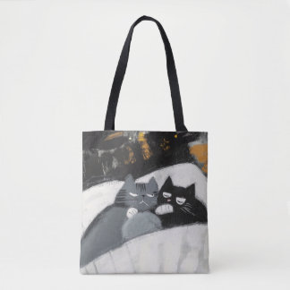 Lazy Day Cats Tote Bag Tygkasse