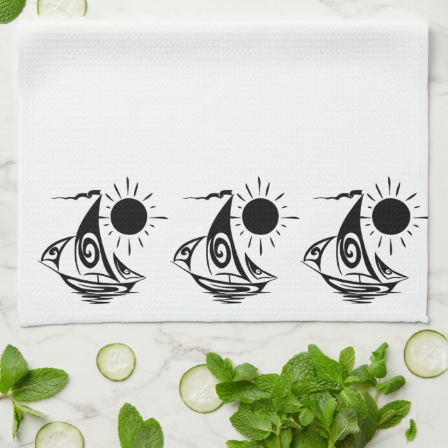 Lazy Day Sailing Kökshandduk (Vikta)