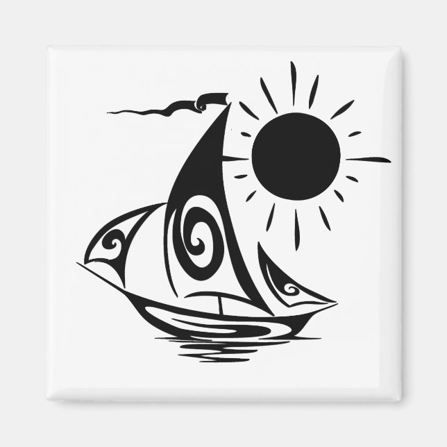 Lazy Day Sailing Magnet (Framsidan)