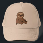 Lazy Day Sloth Hat - Cute Cartoon Sloth Cap Keps<br><div class="desc">Slow down in style with this adorable cartoon sloth hat! Featuring a relaxed, smiling sloth front and center, this cozy cap is perfect for anyone who believes naps are a lifestyle. Whether you're lounging at home, hiking through the rainforest, or just trying to avoid responsibilities, this sloth is your spirit...</div>