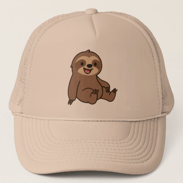 Lazy Day Sloth Hat - Cute Cartoon Sloth Cap Keps (Framsida)