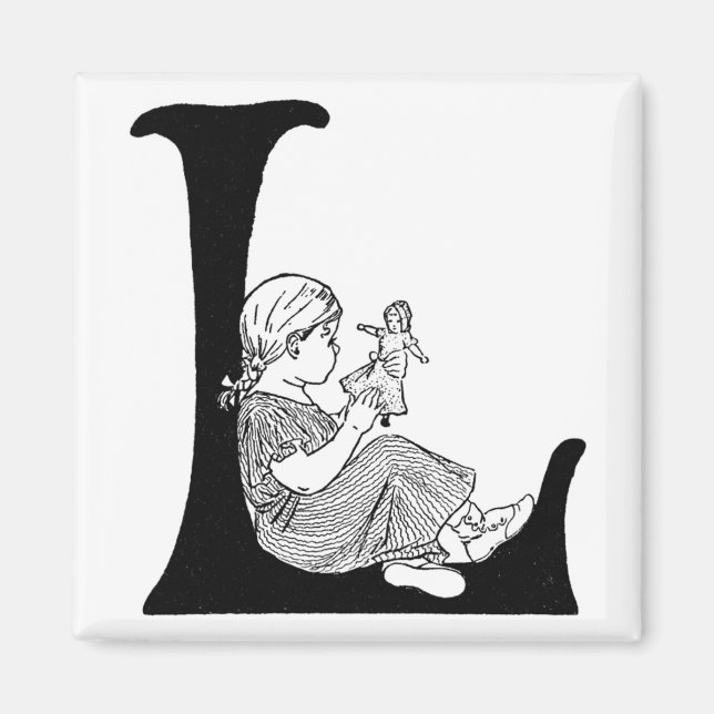 Lazy Days Brev 'L' - Magnet (Framsidan)