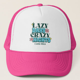 Lazy Days Crazy Nights Costa Rica Souvenir Keps