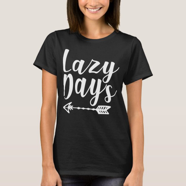 Lazy Days-grafik T Shirt (Framsida)