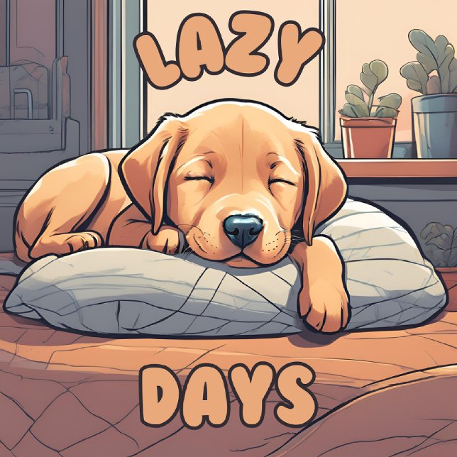 Lazy Days - Puppy Kaffemugg (Skapare uppladdad)