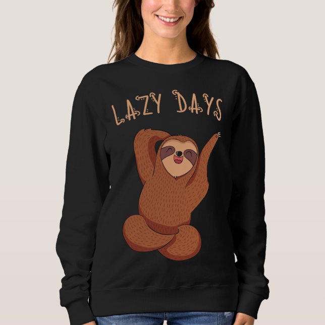Lazy Days Sloth T Shirt (Framsida)