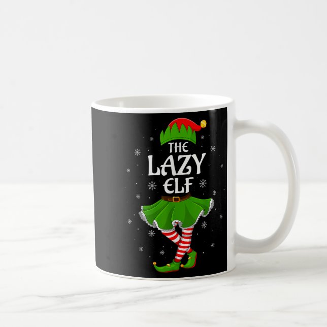 Lazy Elf-julfamiljen Flickor Kvinnor Elf Squad Xm Kaffemugg (Höger)
