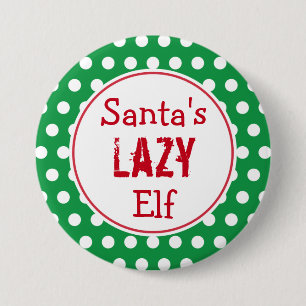 Lazy Elf-julklapp Pin Knapp