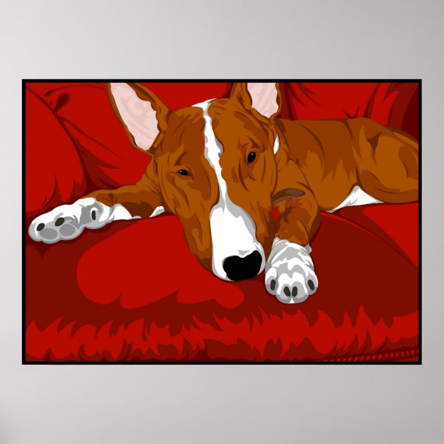 Lazy English Bull Terrier Poster (Framsidan)