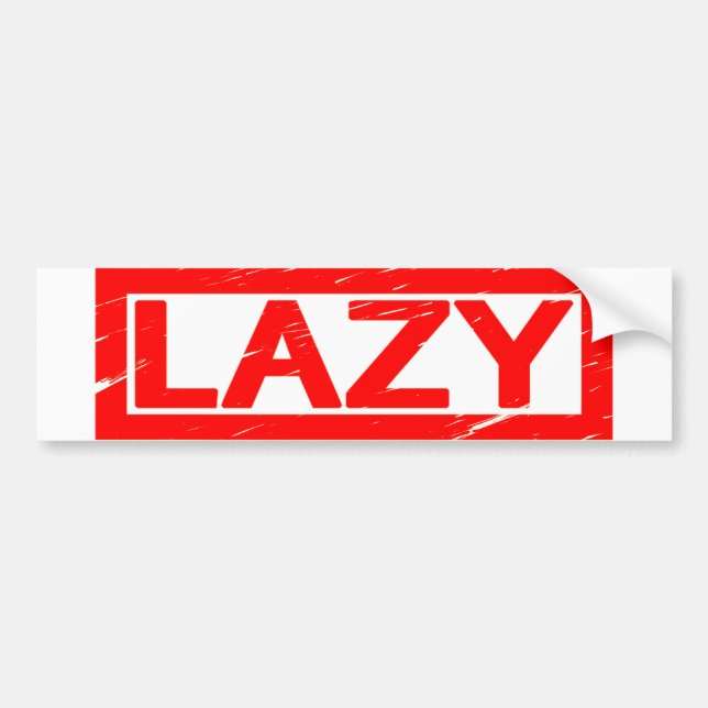 Lazy Frimärke Bildekal (Framsidan)
